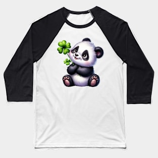 Clover Panda Bear St Patricks Day Baseball T-Shirt